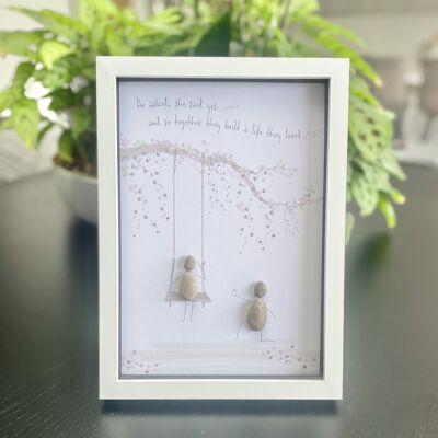 PEBBLE ARTWORK GIFT | He asked, she said yes… and so together they built a life they loved
