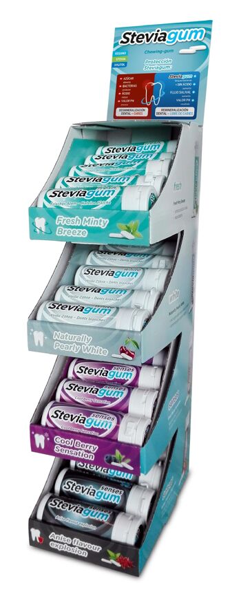 Steviagum White - Chewing-gum Cerise Menthe 15 u. 3