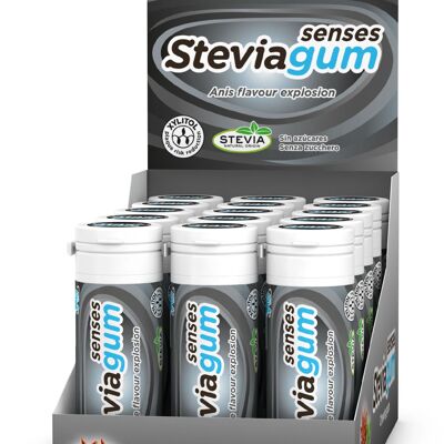 Steviagum Senses - Chewing-gum Anis Menthe 15 u.