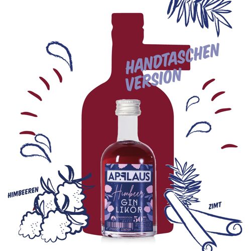 Applaus Dry Gin - Miniaturen Himbeer Gin-Likör 13x0,05l