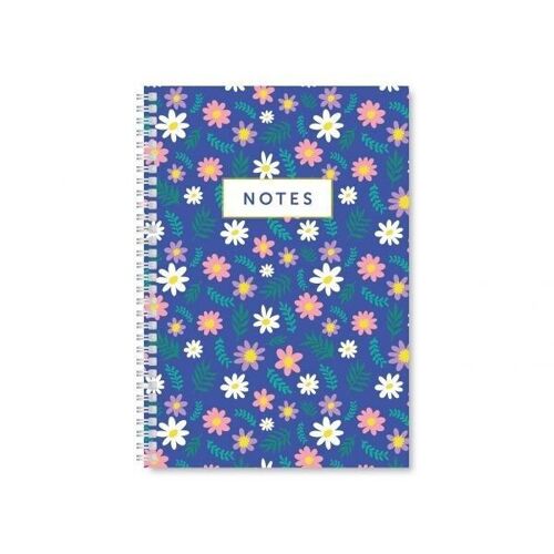 Floral A5 Wired Notebook pack of 6