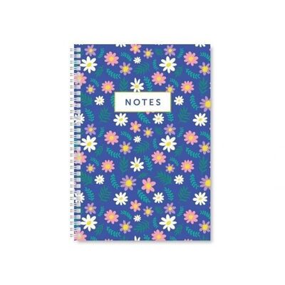 Florales kabelgebundenes A5-Notizbuch, 6er-Pack