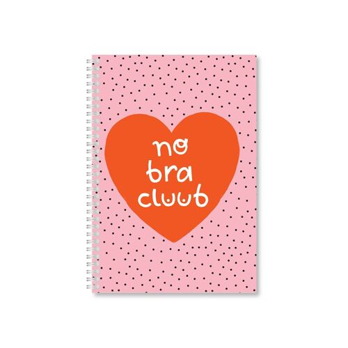 No Bra Club A5 Wired Notebook pack of 6