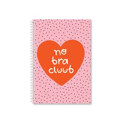 Confezione da 6 quaderni con filo A5 No Bra Club