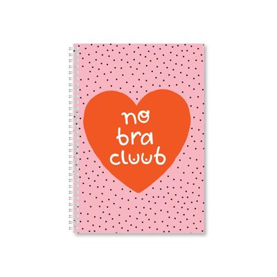 No Bra Club A5 Wired Notebook pack of 6