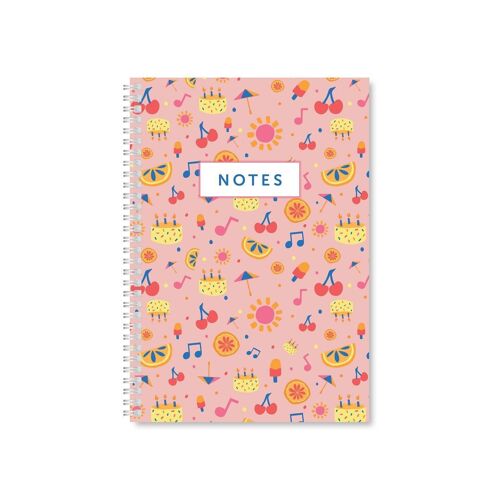 Summer A5 Wired Notebook pack of 6