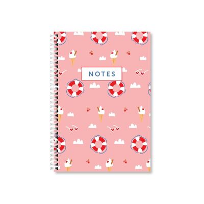 Paquete de 6 cuadernos Ice Cream A5 con cable