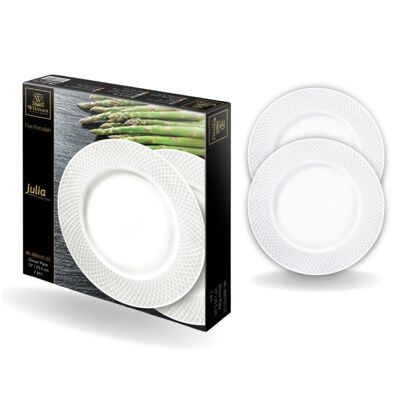 Set di 2 piatti piani in confezione regalo WL‑880101/2C