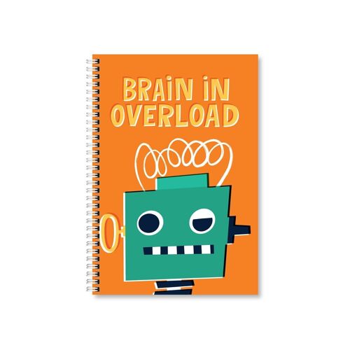 Brain Overload A5 Wired Notebook pack of 6