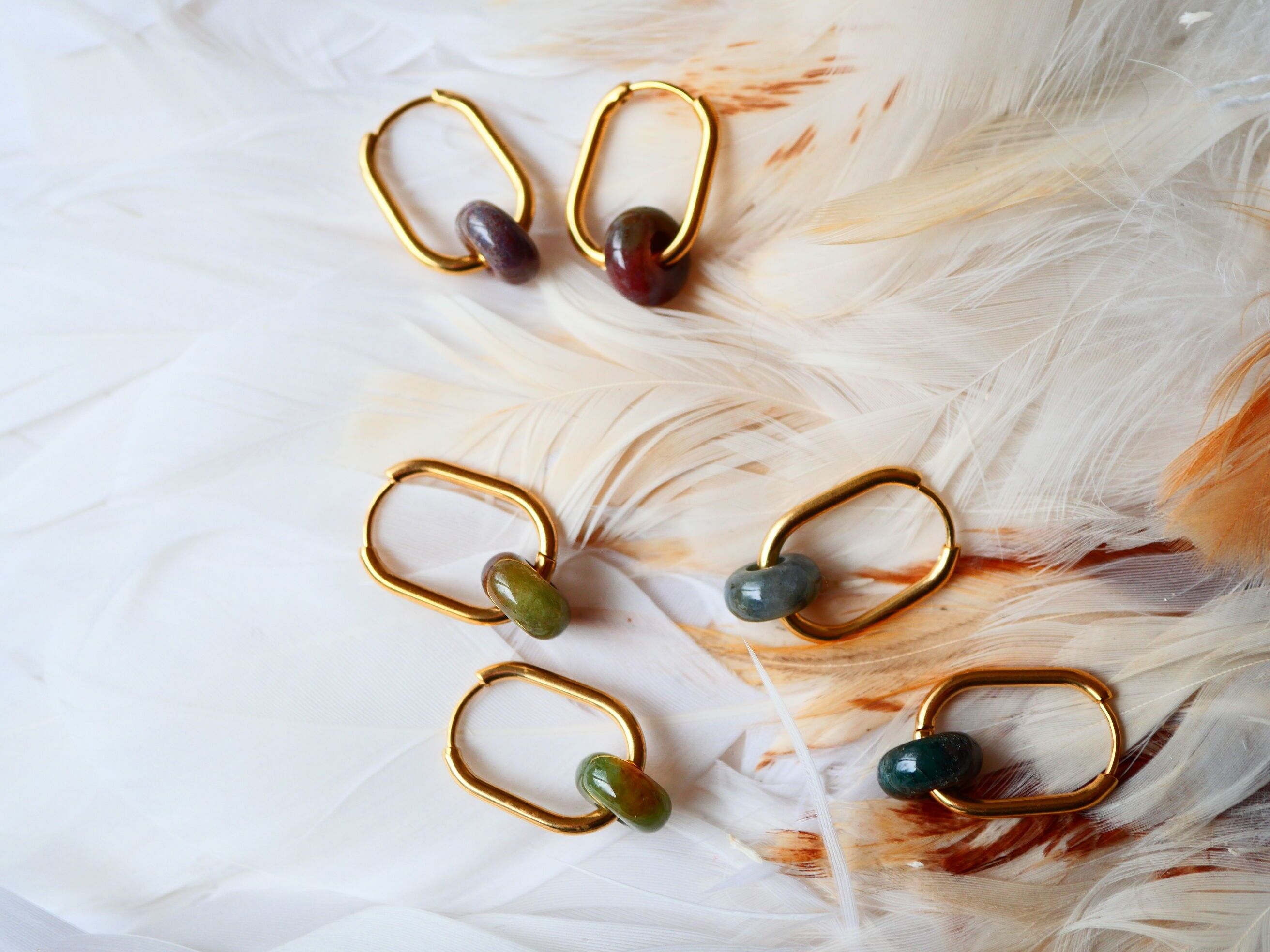 Orecchini dazio in agata indiana