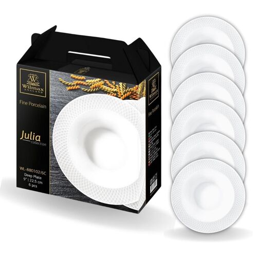 Deep Plate Set of 6 in Gift Box WL‑880102/6C