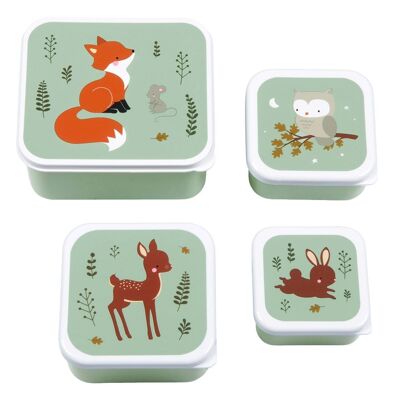 Green forest friends snack box