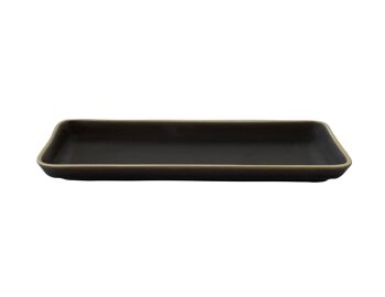 Assiette de service Brito en céramique petite noire - vente 1