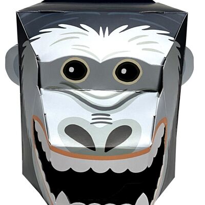 Tarjeta de máscara 3D de gorila: haz tu propia máscara para la cabeza