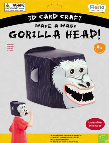 Gorilla 3D Mask Card Craft - créez votre propre masque 4