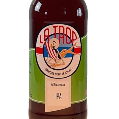 Craft beer LA TROP' IPA light 4.6% 33cl