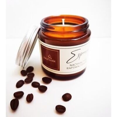 Espresso rapeseed wax candle small