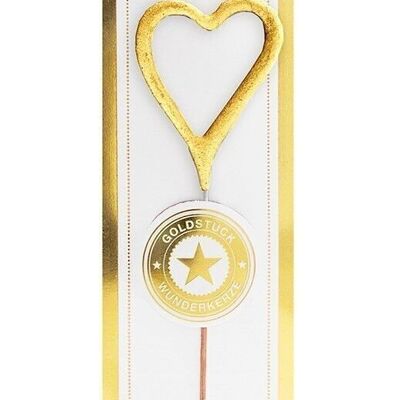Corazón mini oro pieza oro blanco Wondercandle® mini