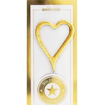 Heart mini gold white gold piece Wondercandle® mini