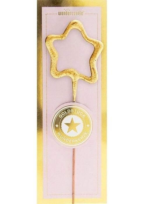 Stern mini gold rosa Goldstück Wondercandle® mini
