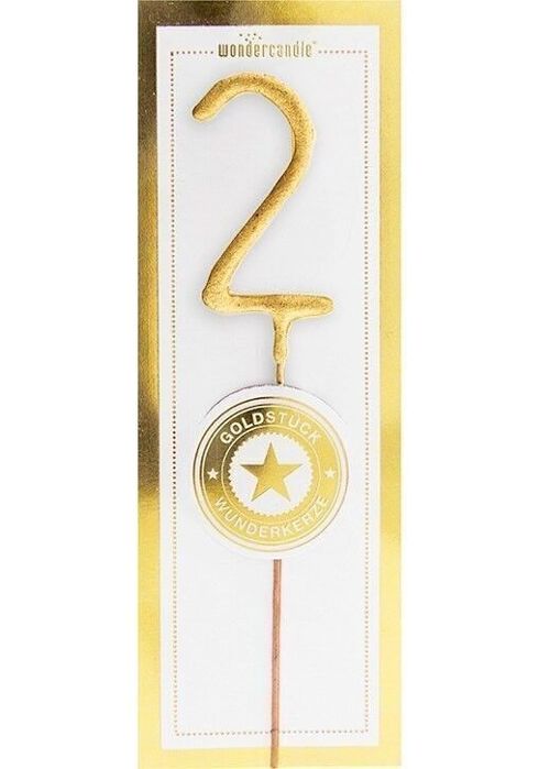 2 mini gold weiß Goldstück Wondercandle® mini