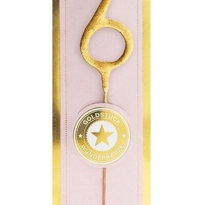 6 mini gold rosa Goldstück Wondercandle® mini