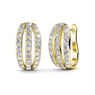 Elegant Earrings - Gold and Crystal
