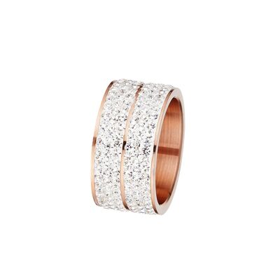 Bague Elodie - Or Rosé et Cristal