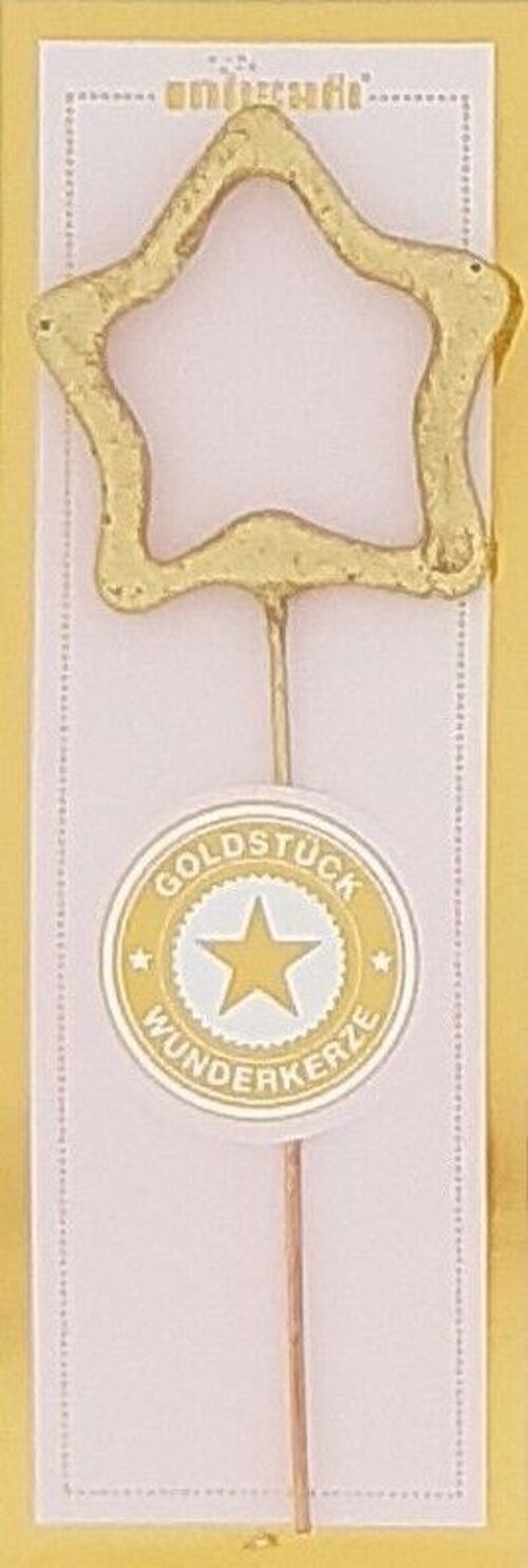 Stern mini gold rosa Goldstück Wondercandle® mini