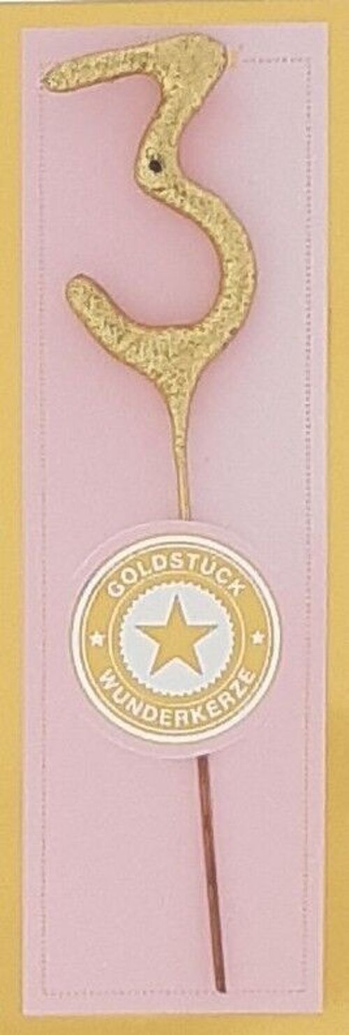 3 mini gold rosa Goldstück Wondercandle® mini