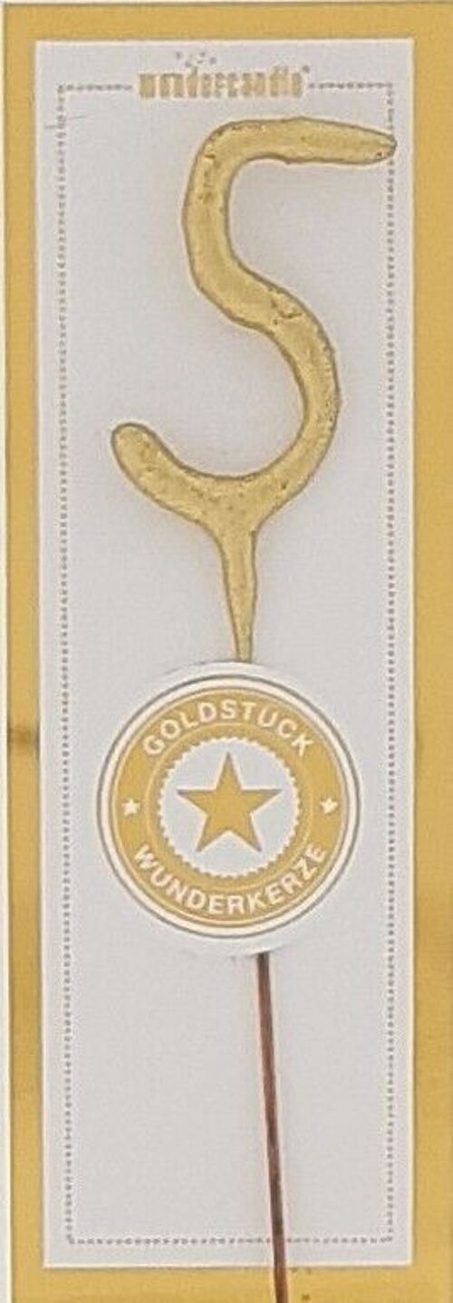 5 mini gold weiß Goldstück Wondercandle® mini