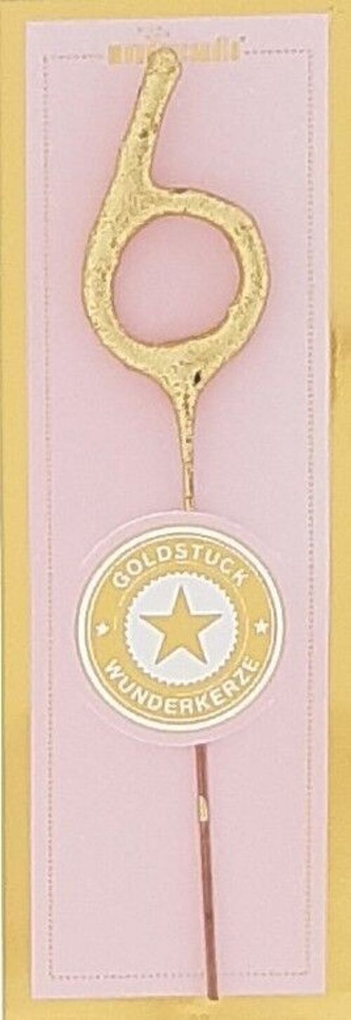 6 mini gold rosa Goldstück Wondercandle® mini