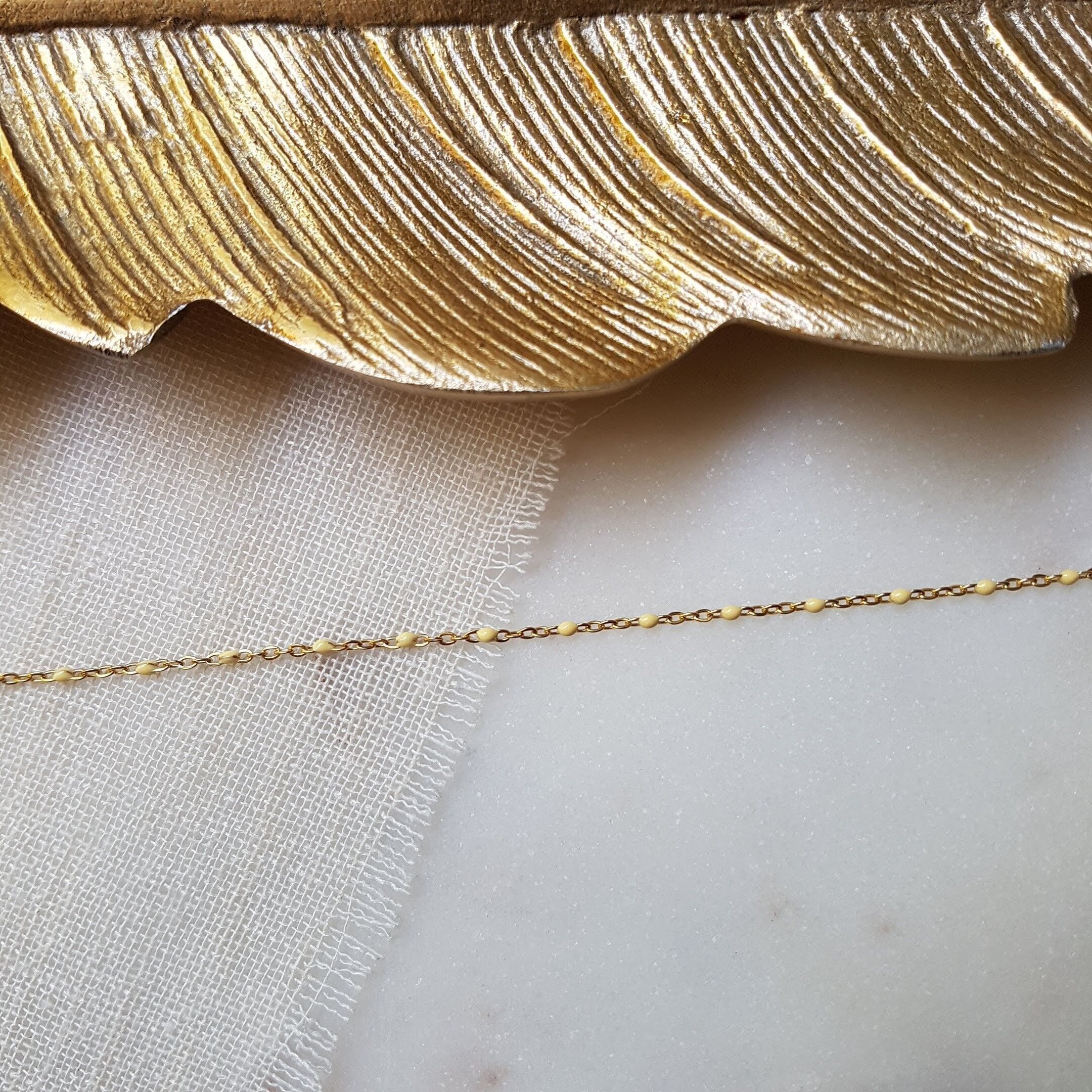 Catena alla caviglia julia beige