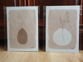 Scandi Poster Grasses White Vase A4 - Impressions d'art durables sur papier recyclé sous cellophane 3