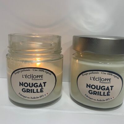 SCENTED CANDLE 100% VEGETABLE SOYA WAX - 180 G GRILLED NOUGAT