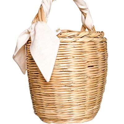 Bangs Birkin Basket | Lovely Linen White