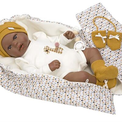 Doll Reborn Rafael, 45 cm w. sleeping bag