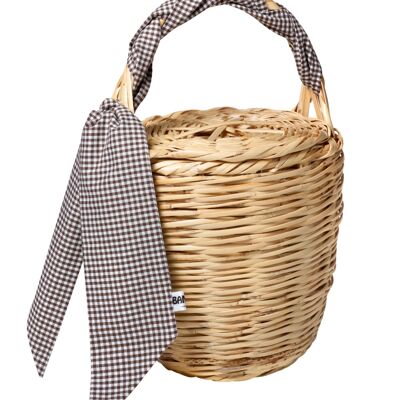 Bangs Birkin Basket | Check Brown