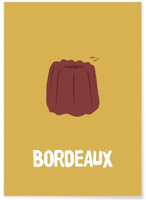 Affiche minimaliste de la ville de Bordeaux