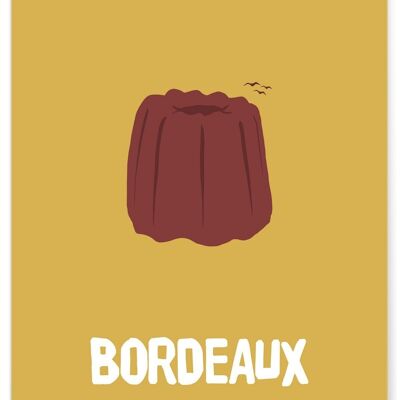 Minimalistisches Plakat der Stadt Bordeaux