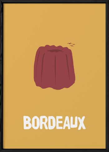 Affiche minimaliste de la ville de Bordeaux 3