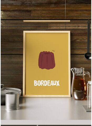 Affiche minimaliste de la ville de Bordeaux 4