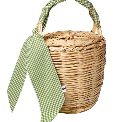 Bangs Birkin Basket | Check Green