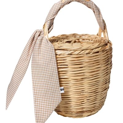 Bangs Birkin Basket | Check Beige