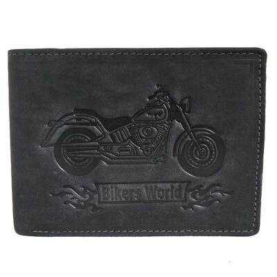 Earth Biker Motorcycle Wallet (Grey)