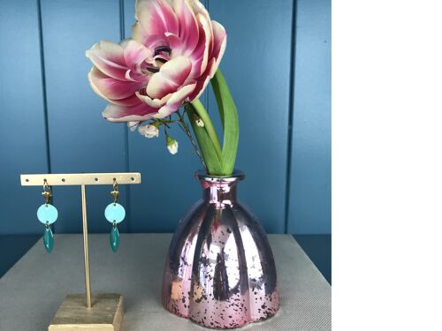 orecchini moon drops petrol