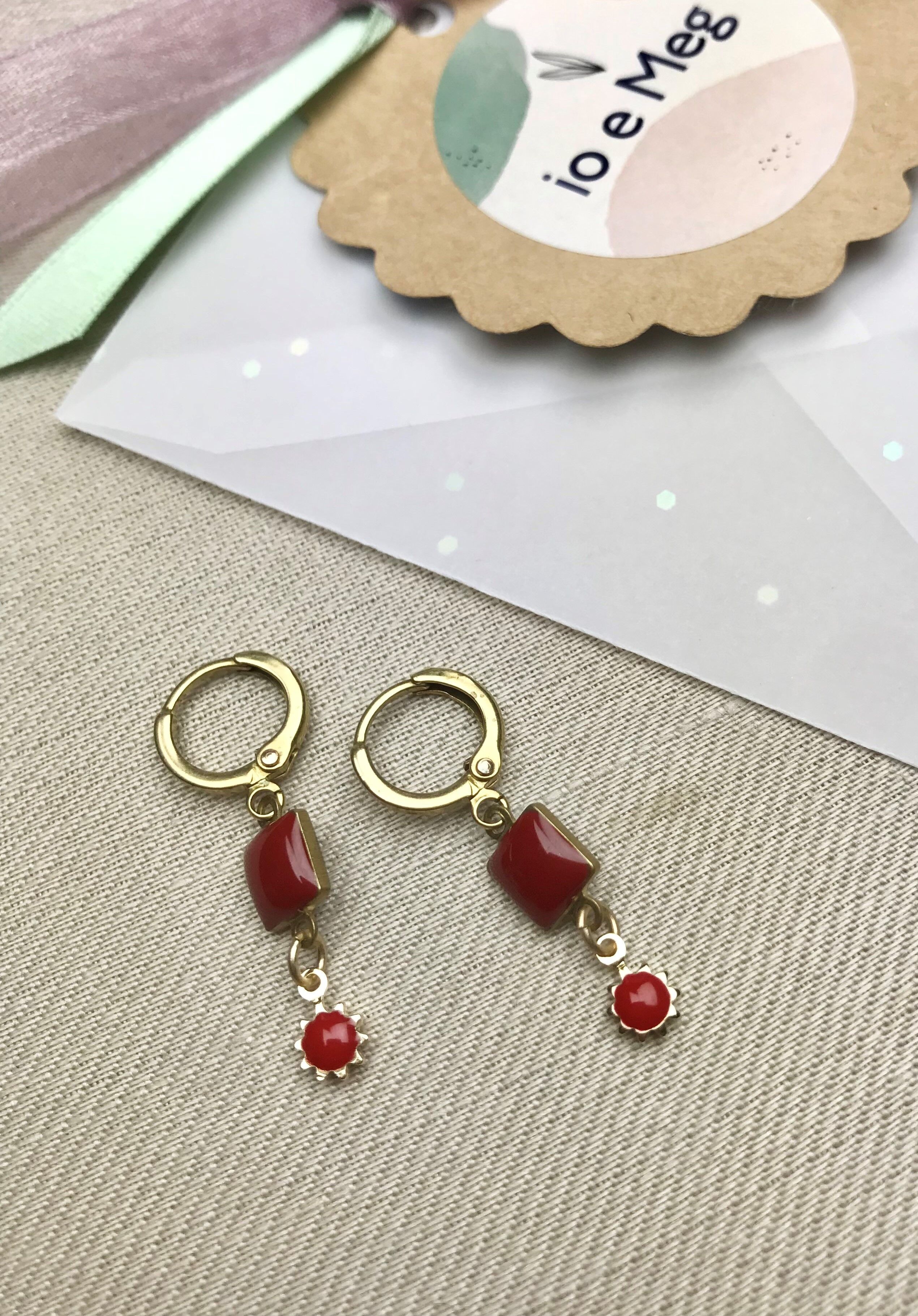 orecchini mini-mini drops cassis