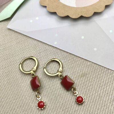 mini-mini drops cassis earrings