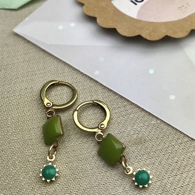 boucles d'oreilles olive mini-mini gouttes