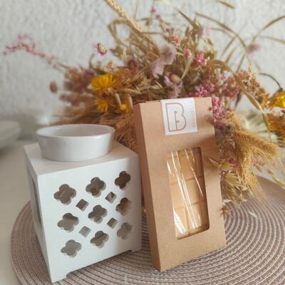 Incense burner with its black cherry scented tablet